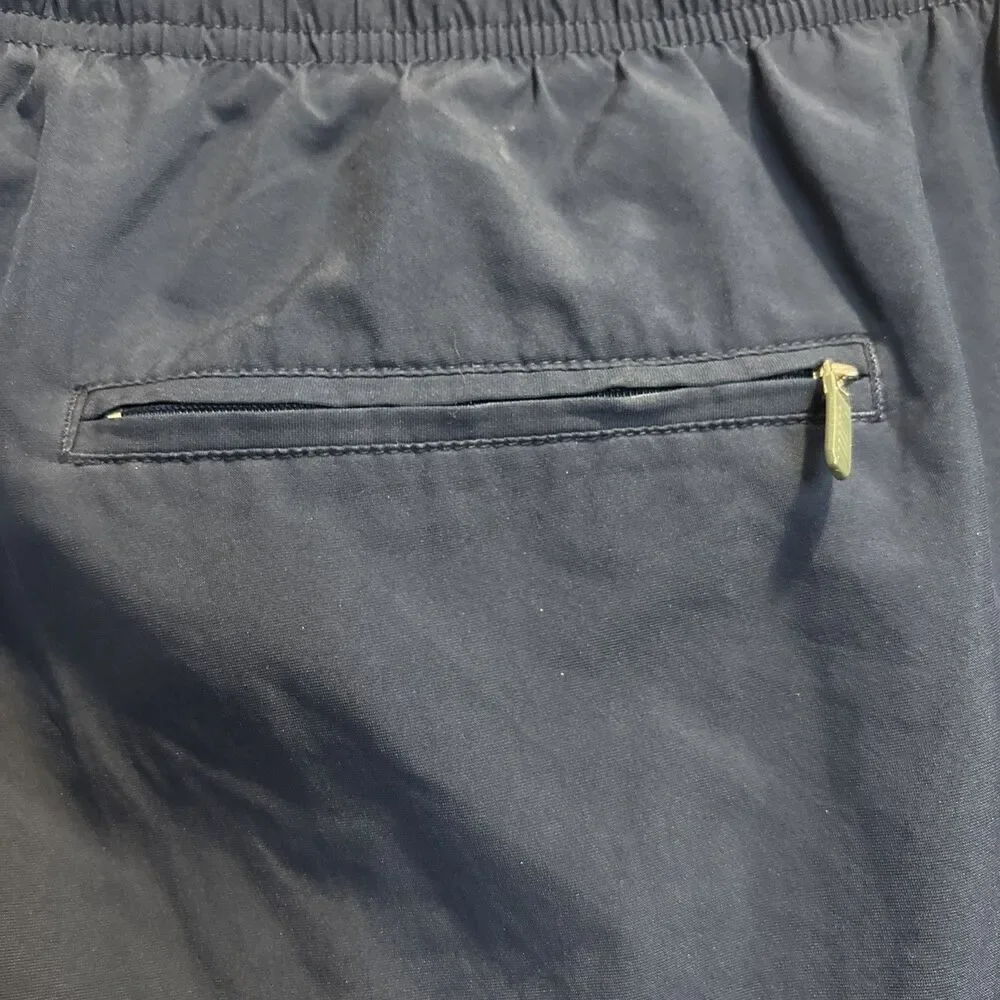 Nike Men's Windbreaker Track Pant Vintage Y2K Navy Yellow Ankle Zip Size XL